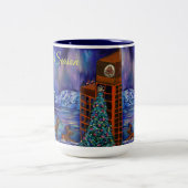 Alaska'Dit is de Seizoenholiday Kapitein Cook Hote Tweekleurige Koffiemok (Center)