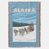 AlaskaDogsledding Vintage Travel Poster Deken (Voorkant Verticaal)