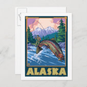 AlaskaFly Vist Scene Briefkaart (Voorkant / Achterkant)