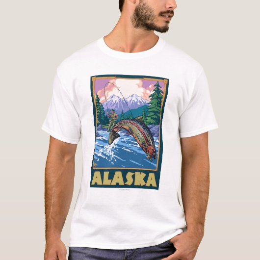 AlaskaFly Vist Scene T-shirt (Voorkant)