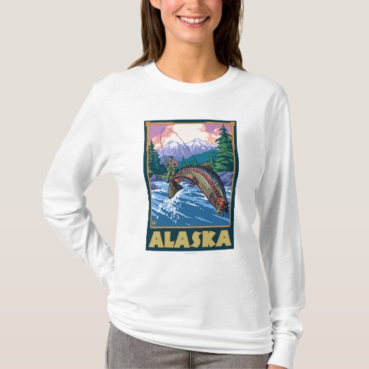 AlaskaFly Vist Scene T-shirt (Voorkant)