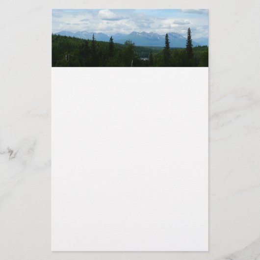 Alaskagebergte panorama fotografie briefpapier (Voorkant)