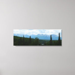 Alaskagebergte panorama fotografie canvas afdruk