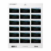 Alaskagebergte panorama fotografie etiket (Full Sheet)