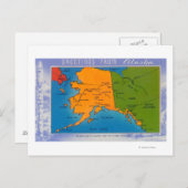AlaskaGroetings van de kaart van Alaska (Voorkant / Achterkant)