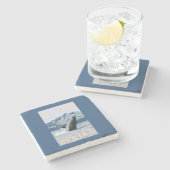 AlaskaHumpback Whale Vintage Travel Poster Stenen Onderzetter (Zijkant)