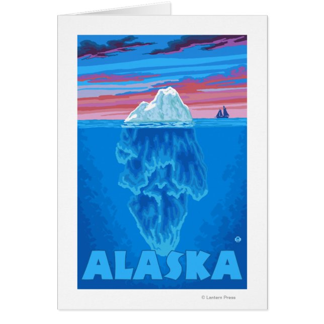 AlaskaIceberg Vintage Travel Poster (Voorkant)