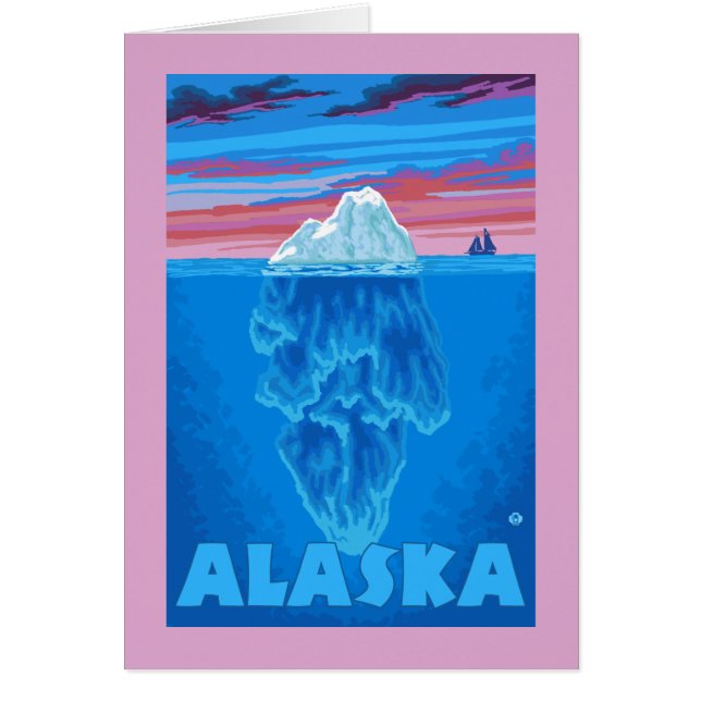 AlaskaIceberg Vintage Travel Poster (Voorkant)