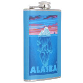 AlaskaIceberg Vintage Travel Poster Heupfles (Rechts)