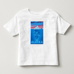 AlaskaIceberg Vintage Travel Poster Kinder Shirts