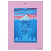 AlaskaIceberg Vintage Travel Poster Klembord (Achterkant)