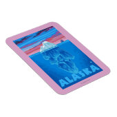 AlaskaIceberg Vintage Travel Poster Magneet (Rechterzijde)