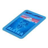 AlaskaIceberg Vintage Travel Poster Magneet (Linkerzijde)