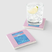 AlaskaIceberg Vintage Travel Poster Stenen Onderzetter (Zijkant)