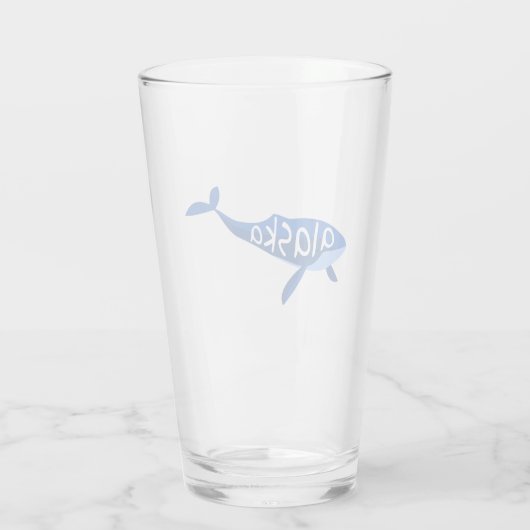 Alaskakwalvis Glas (Achterkant)