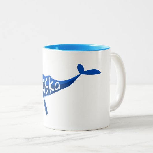 Alaskakwalvis Tweekleurige Koffiemok (Voorkant rechts)