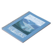 AlaskaLarge Glacier Scene Vintage Travel Notitieboek (Linkerzijde)