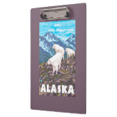 AlaskaMountain Goats Vintage Travel Poster Klembord (Links)