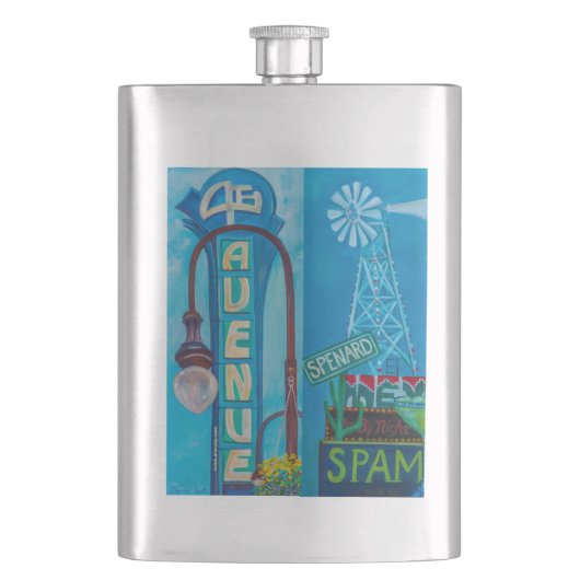 Alaskan 4th Ave. & Spenard Flask Flacon (Voorkant)