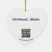 Alaskan Alyeska/Girdwood ceramisch ornament (Achterkant)