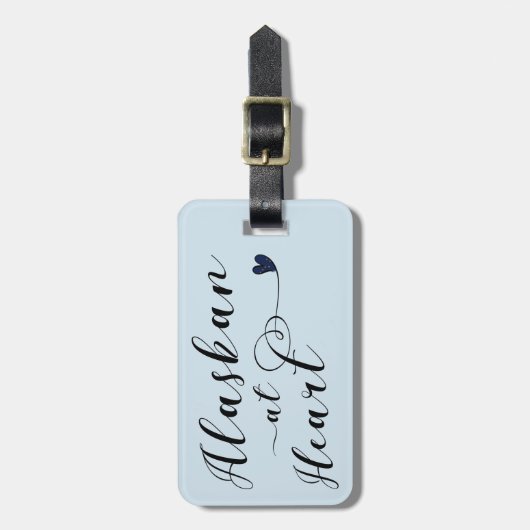 Alaskan at Heart Bagagelabel Sjabloon, Alaska (Voorkant verticaal)