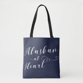 Alaskan at Heart Grocery Bag Tote Bag