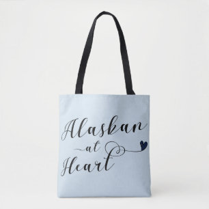 Alaskan at Heart Grocery Bag Tote Bag