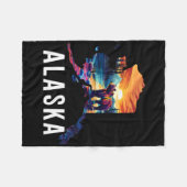Alaskan Bear Animal Alaska Map Souvenirs Vacation  Fleece Deken (Voorkant (Horizontaal))