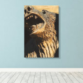 Alaskan Beer Carving - een fijne Art print (Insitu (Houten vloer))