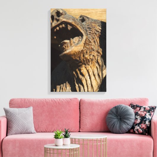 Alaskan Beer Carving - een fijne Art print (Insitu (Woonkamer))