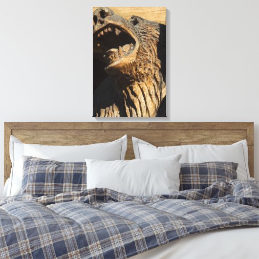 Alaskan Beer Carving - een fijne Art print (Insitu (Slaapkamer))
