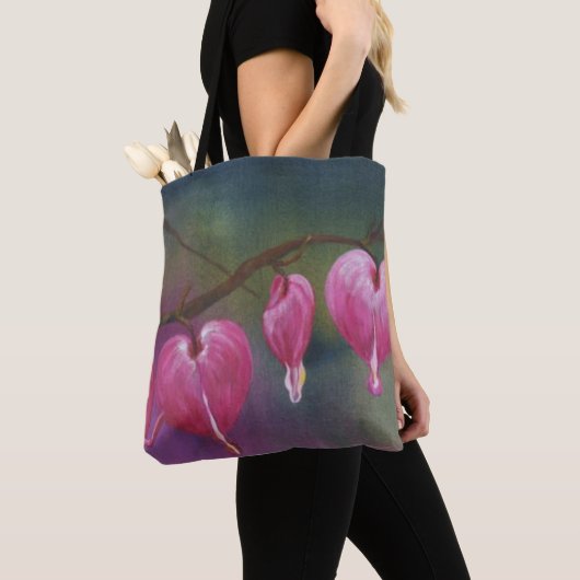 Alaskan Bleeding Hearts Canvas tas (Dichtbij)