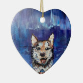 Alaskan Borealis Pup Keramisch Ornament (Rechts)