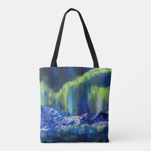 Alaskan Borealis Pup Tote Bag (Achterkant)