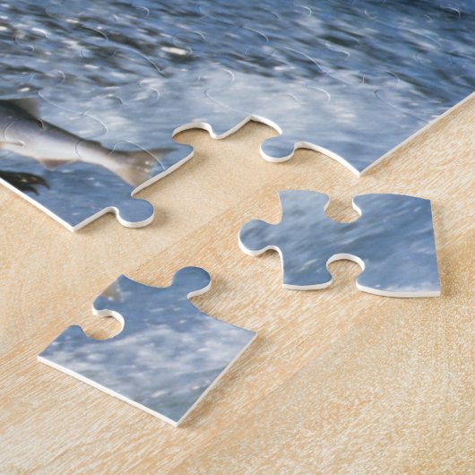 Alaskan Brown Beer vangt zalm in Brooks Legpuzzel (Zijkant)