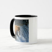 Alaskan Brown Beer vangt zalm in Brooks Mok (Voorkant links)