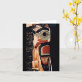 Alaskan Carved Color Totem Summer Folded Kaart (Gele Bloem)