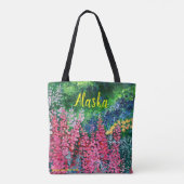 Alaskan Chick Canvas Canvas tas_Herfst Fireweed op Tote Bag (Achterkant)
