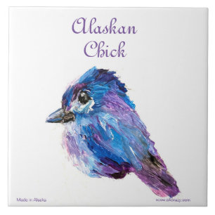Alaskan Chick Ceramic Tile Tegeltje