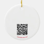 Alaskan Chick-keramisch ornament met QR_no-deksel (Achterkant)