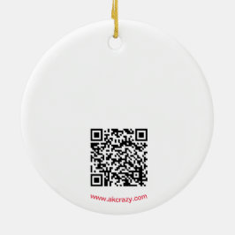 Alaskan Chick-keramisch ornament met QR_no-deksel