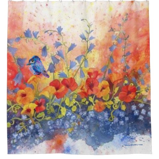 Alaskan Chick met Petunia Party douchergordijn Douchegordijn (Voorkant)