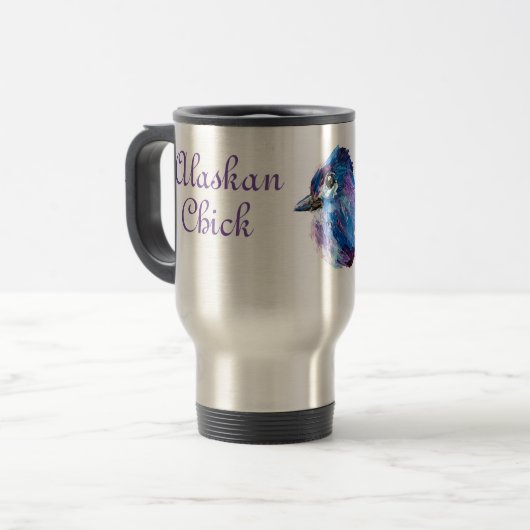 Alaskan Chick Travel Mug Reisbeker (Voorkant links)