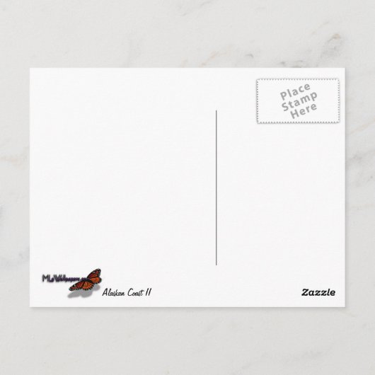 Alaskan Coast II — Prachtige foto van Natuur Briefkaart (Achterkant)