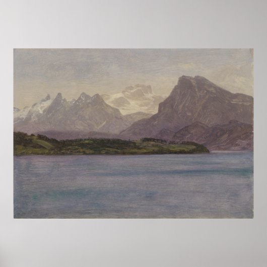Alaskan Coast Range door Albert Bierstadt, 1889 Poster (Voorkant)