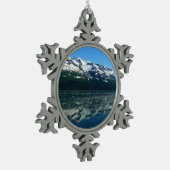 Alaskan Coastline Beauful Natuur Tin Sneeuwvlok Ornament (Links)