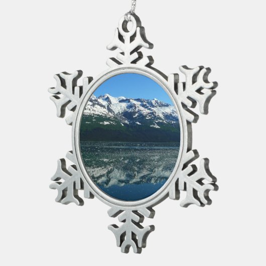 Alaskan Coastline Beauful Natuur Tin Sneeuwvlok Ornament (Rechts)