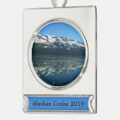 Alaskan Coastline Beauful Natuur Verzilverd Banner Ornament (Links)