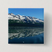 Alaskan Coastline Beauful Natuur Vierkante Button 5,1 Cm (Voorkant)