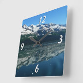 Alaskan Coastline Beauful Natuur Vierkante Klok (Hoek)